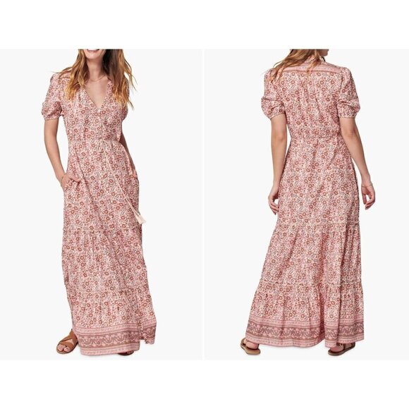 Faherty Dresses & Skirts - New Faherty Size S Orinda Floral Print Organic Cotton Maxi Dress Pink Multi